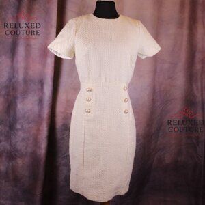 Cream Ann Taylor Tweed Dress
